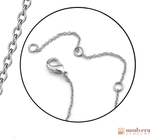 Silver Circle Necklace with Heart Charm